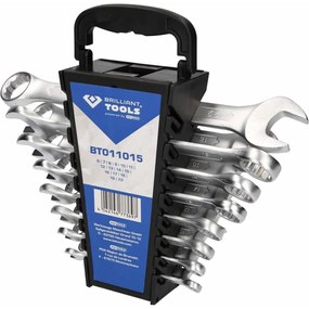 BRILLIANT TOOLS Conjunto de chaves combinadas 15 pcs