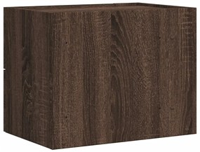 Mesa de cabeceira de parede 45x30x35 cm carvalho castanho