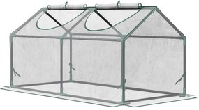Estufa 119x60x60cm Estufa de Jardim com 2 Janelas Enroláveis para Cult