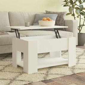 vidaXL Mesa de centro 79x49x41 cm madeira processada branco