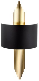 Candeeiro de Parede em Preto e Dourado – Gold – 75x10x22 cm
