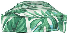Almofadas para Palete para Banco 2 pcs Padrão de Folha 120x40x8 cm Tec