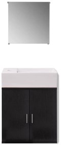 Móveis casa de banho 3 pcs e conjunto de bacia preto