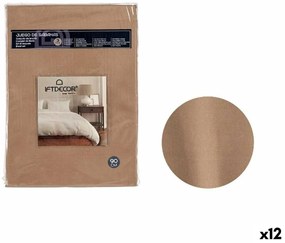 Conjunto de Lençóis Solteiro Castanho (12 Unidades)