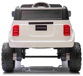 Jipe elétrico para crianças Toyota Landcruiser 12V controlo remoto de 2,4 GHz, entrada USB/AUX, Bluetooth, suspensão, bateria de lítio, luzes LED Bran