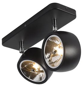 Projete spot black ajustável de 2 luzes - Go Nine 2 Design,Industrial,Moderno