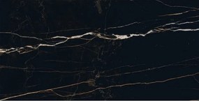 Mexen Flamingo Gres preto vidrado rectificado G1, ladrilho de piso-parede 120 x 60 cm, alto brilho - TL215-120-060-00