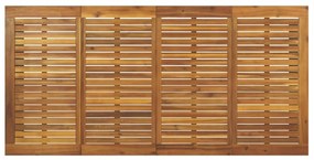 Mesa jardim c/ pernas em forma de U 200x90x75 cm acácia maciça