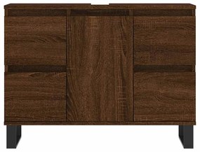 Armário casa banho 80x33x60 cm deriv.madeira carvalho castanho