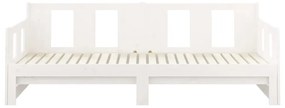 Estrutura sofá-cama de puxar 2x(90x200) cm pinho maciço branco