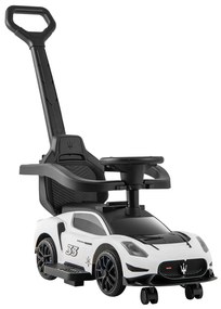 Motocicleta elétrica infantil Vespa licenciada, movida a bateria de 6 V, com farol de LED azul