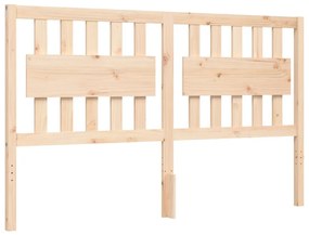 Cama sem colchão 160x200 cm madeira de pinho maciça