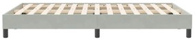 Estrutura de cama sem colchão 120x210 cm veludo cinzento-claro