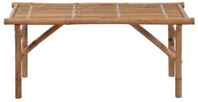 Banco de jardim dobrável com almofadão 118 cm bambu