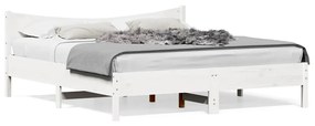 vidaXL Cama sem colchão 180x200 cm madeira de pinho maciça branco