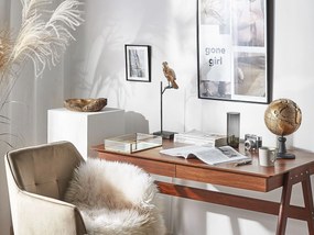 Estatueta decorativa dourada e preta COCKATOO Beliani