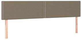 Cama boxspring c/ colchão 120x190cm tecido castanho-acinzentado