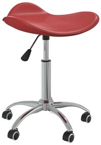 Banco de salão/spa couro artificial vermelho tinto