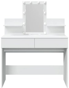 Toucador com LEDs 100x40x130 cm branco