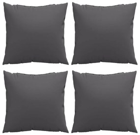 Almofadas de sofá 4 pcs 40x40 cm tecido antracite