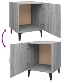 Mesa de cabeceira 2 pcs derivados de madeira cinzento sonoma