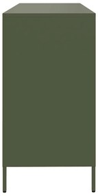Aparador 135x39x73,5 cm aço laminado a frio verde-azeitona