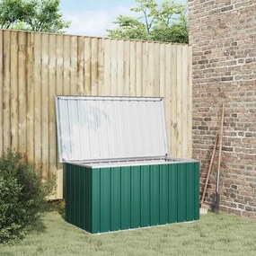 Caixa de arrumação para jardim 129x67x65 cm verde