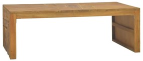 vidaXL Mesa de centro Erosion madeira teca maciça 110x35x38 cm
