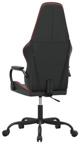 Cadeira de gaming couro artificial preto e vermelho