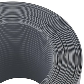 Telas privacidade p/ jardim 10 pcs 252,5x19 cm PVC cinzento