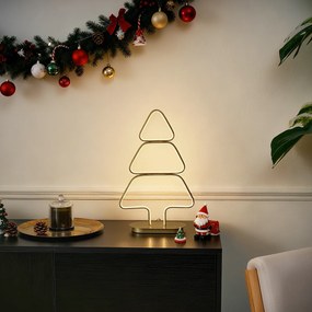 Candeeiro de Mesa de Natal Dourado Árvore de Natal incl. LED - Arbre
