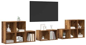 Conjunto de Estantes para TV 8 pcs Madeira Antiga