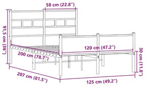 Estrutura cama s/ colchão derivados de madeira carvalho sonoma