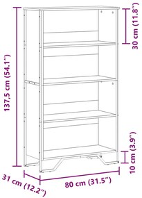 Estante 80x31x137,5 cm derivados de madeira cinzento sonoma