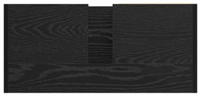 Gabinete para Pia Carvalho Preto 63x29x55 cm Madeira Engenheirada