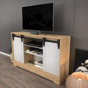 Móvel TV Nisay – Branco Safira – 140 cm x 35 cm x 85 cm