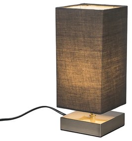 Candeeiro de mesa moderno cinzento com aço - Milo Design,Industrial,Moderno