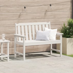 vidaXL Banco de Jardim Branco 120 cm HDPE