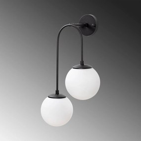 Candeeiro de Parede Jewel – Preto e Branco – 30 x 24 cm
