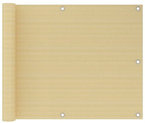 vidaXL Tela varanda PEAD 75x400 cm bege
