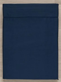 CAMA 160x200 - Jogo de lençóis 100% algodão penteado cetim 300 fios: azul marinho escuro