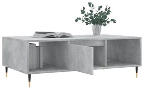 Mesa de centro 104x60x35 cm derivados madeira cinzento cimento