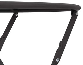 Mesa bistrô dobrável antracite Ø50x71 cm em aço revestido a pó