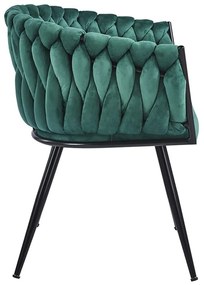Cadeira Widny Black Veludo - Verde