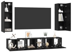 Conjunto de móvel de TV com prateleira Outros com armazenamento com po