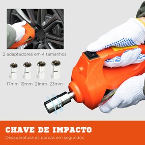 DURHAND Kit de Macaco Elétrico para Carro 12V Macaco Elétrico para até