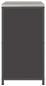 Armário de Armazenamento para Cozinha Preto 60 x 50 x 92 cm Aço