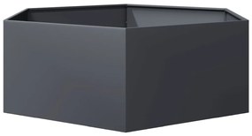 Vaso/floreira de jardim hexagonal 138x120x45 cm aço antracite