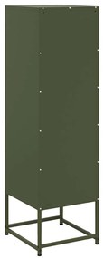 Aparador alto 36x39x123 cm aço verde azeitona