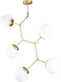 Candeeiro de Teto Damar – Amarelo e Branco – 75 x 15 cm